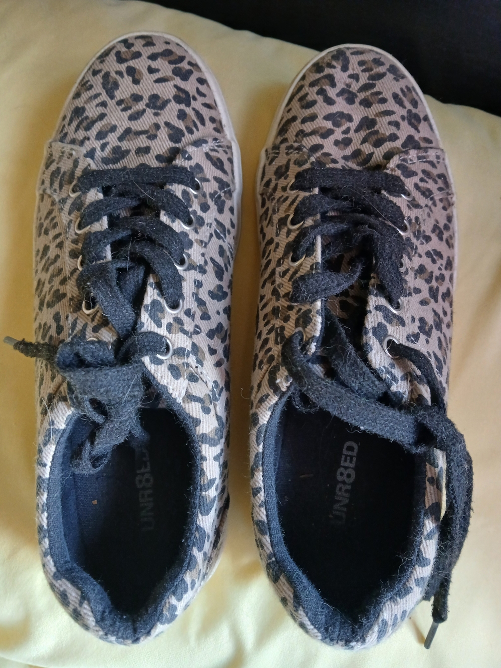 Leopard Print Canvas Sneakers with Black Laces